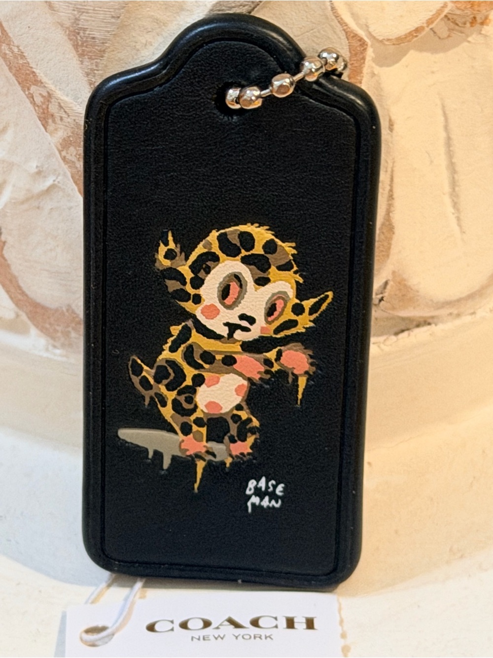 Coach Black Leather Leopard “Wild Beast” Hangtag - Picture 7 of 8
